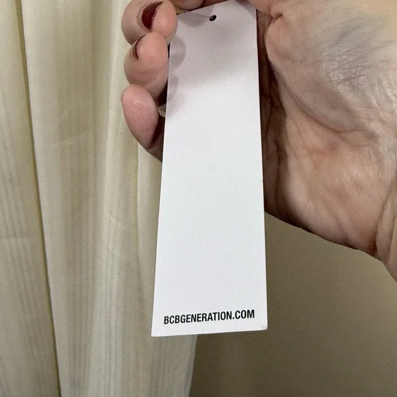 BCBGeneration Womens Ivory Chiffon Halter Shift Dress NWT SIze Small S - Picture 4 of 8